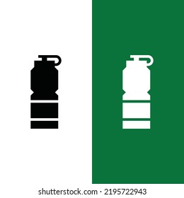 Football or Soccer Sport Bottle icon in Glyph Style. Sport bottle is a player's equipment at rest. Vector illustration icons can be used for applications, websites, or part of a logo.