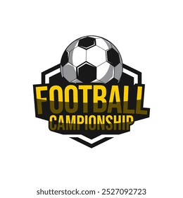 Football soccer sports emblem logo template design