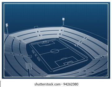 Football - soccer stadium 3d model