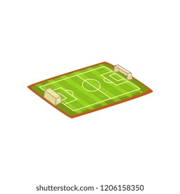 Football or soccer stadium, sports ground vector Illustration on a white background