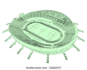 Football Soccer Stadium Vector 01