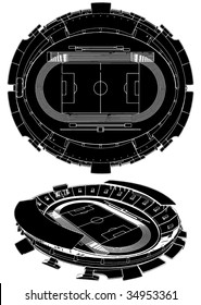 Football Soccer Stadium Vector 02