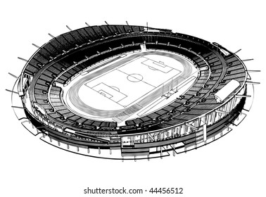 Football Soccer Stadium Vector 03