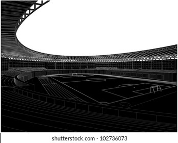 Football Soccer Stadium Vector 06