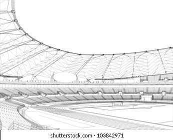 Football Soccer Stadium Vector 14