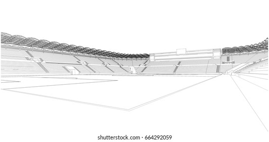 Football Soccer Stadium Vector 29