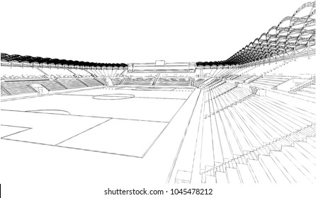 Football Soccer Stadium Vector 33