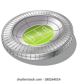 Football Soccer Stadium Vector . gradient mash