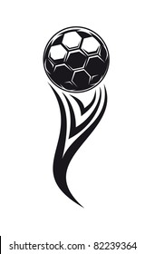 Football or soccer symbol with waves. Jpeg version also available in gallery