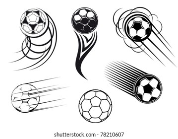 Football and soccer symbols, mascots and emblems for sports design. Jpeg version also available