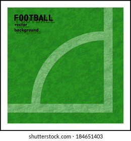 football (soccer) vector background, a corner marker line