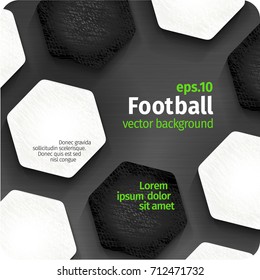 football (soccer) vector background, cover. Eps10. black