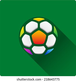 football (soccer) vector flat icon. Eps10.