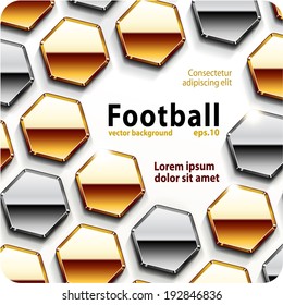 football (soccer) vector gold background, cover. eps10
