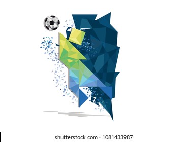 Football Soccer Vector Illustration in White Background
