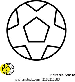 Football Soccer Vector Line Icon
