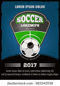 Football, soccer vector poster template