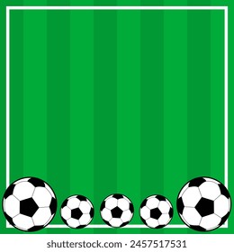 football or soccer wallpaper square size with numeral football field pattern and blank space editable in vector EPS 10