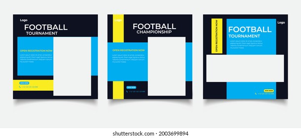 Football For Social Media Posts Template