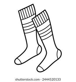 Football Socks, Coloring book for children, sport equipment