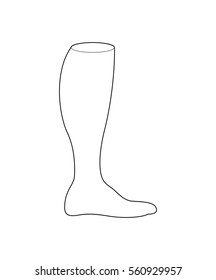 Football socks for design. Sports clothing line style
