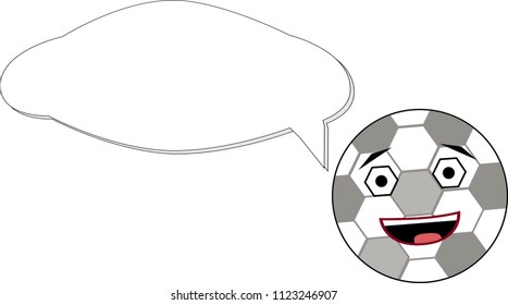 Football with speech bubble