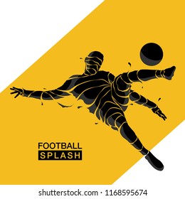 football splash soccer silhouette