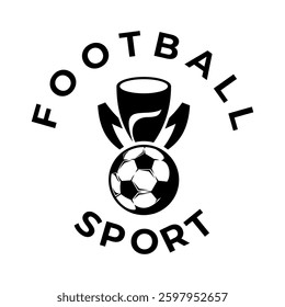 Football sport champions logo design vector template