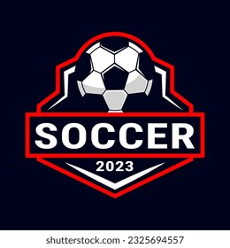 football sport emblem design logo template