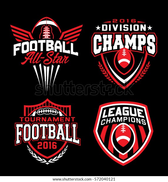Football sport emblem\
set