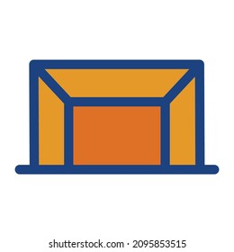 Football sport goal icon filled style vector .