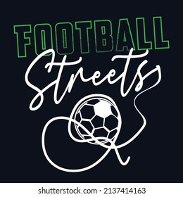 Football sport illustration . T shirt graphics. Vectors