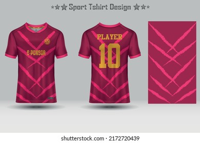 Football sport jersey mockup abstract geometric pattern t-shirt design