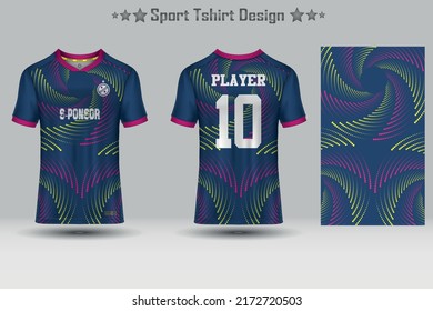 Football sport jersey mockup abstract geometric pattern t-shirt design