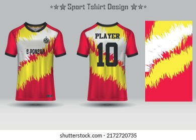 Football sport jersey mockup abstract geometric pattern t-shirt design