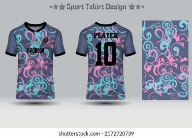 Football sport jersey mockup abstract geometric pattern t-shirt design