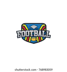 Football sport logo 3d vector