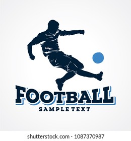 Football Sport Silhouette Logo Designs Template