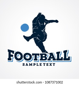 Football Sport Silhouette Logo Designs Template