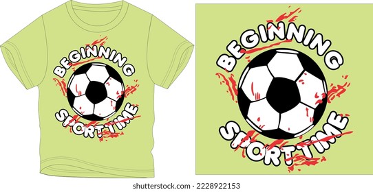 FOOTBALL SPORT TIME t shirt graphic design vector illustration \