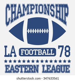 Football sport typography. Eastern league. Los Angeles - vetor