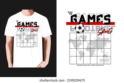  football sport, typography graphic design, for t-shirt prints.