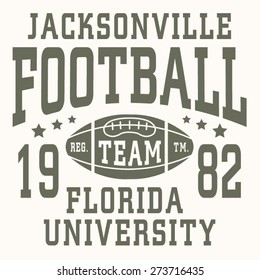 Football sport typography, t-shirt graphics, vectors