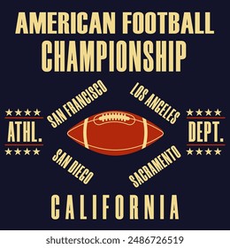 Football sport typography, t-shirt Printing design graphics, vector poster, Badge Applique Label. Vector