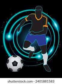 Football sport vector illustration to advertise the competition.