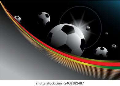 Football sport vector illustration to advertise the competition.