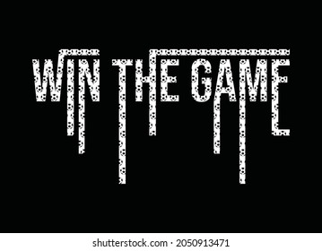 Football sport, win the game, typography graphic design, for t-shirt prints, vector illustration