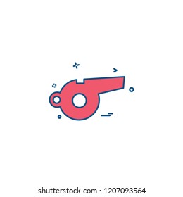 football sport wistle icon vector desige