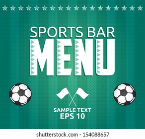 Football - Sports Bar Menu card design template - eps10