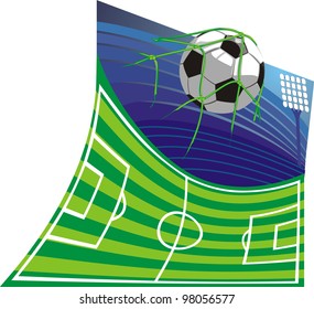 football stadium and football